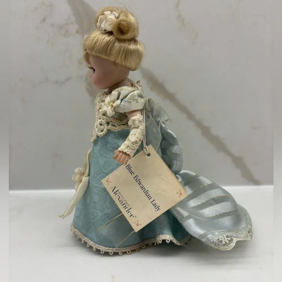 Vintage Madame Alexander Doll Porcelain Blue Edwardian Lady Collectable Doll - Picture 3 of 10